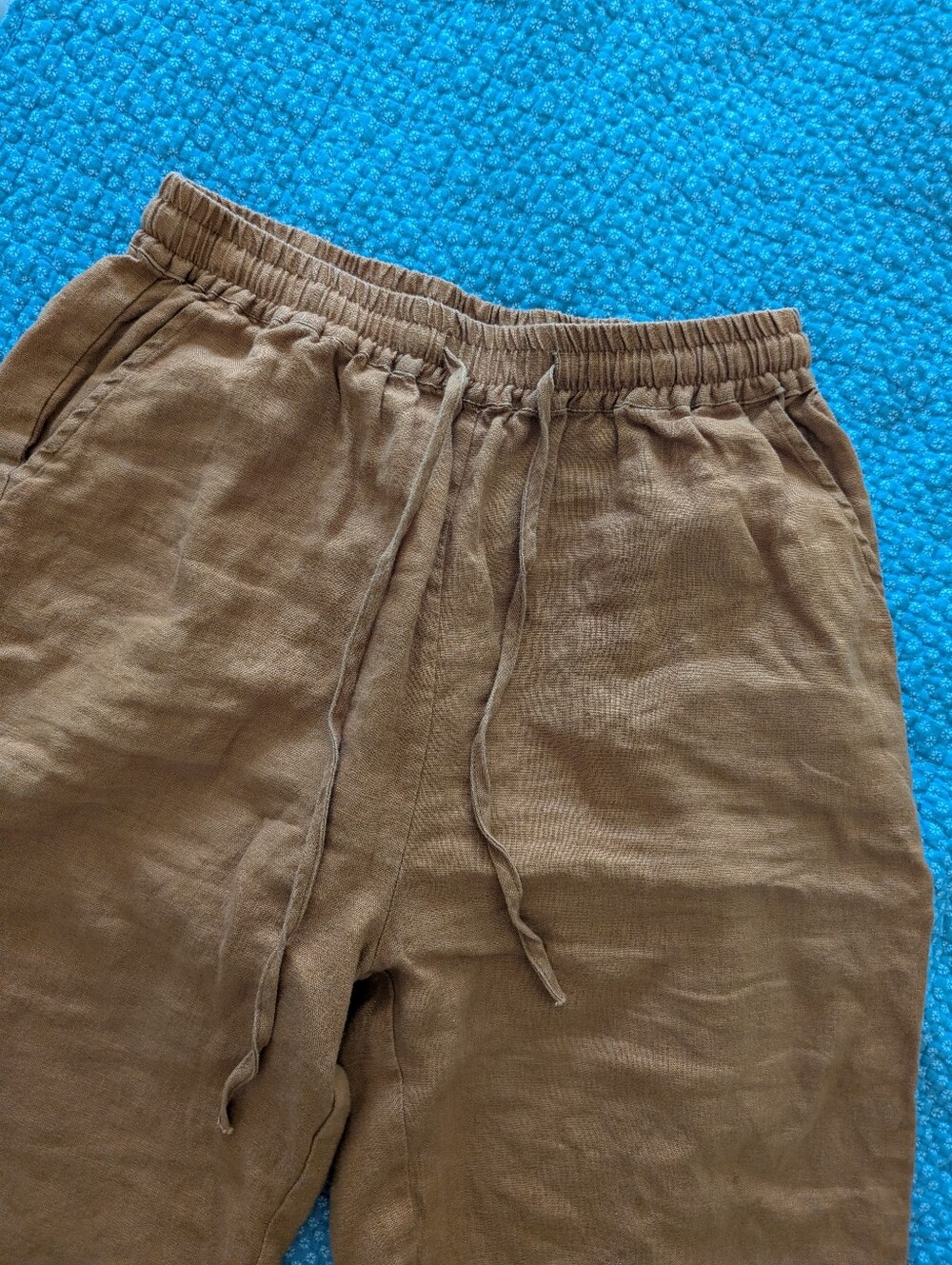 100% Linen Drawstring Pants - Picture 4 of 5